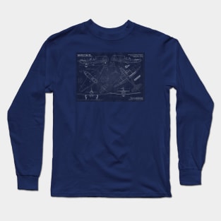 Yak9m Fighter Blueprint Long Sleeve T-Shirt